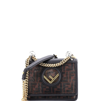 Fendi Kan I F Shoulder Bag Zucca Mesh Small