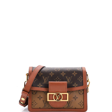 Louis Vuitton Dauphine Shoulder Bag Reverse Monogram Canvas Mini