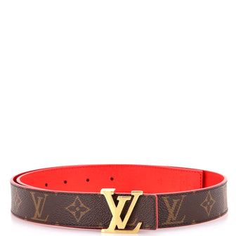 Louis Vuitton LV Initiales Reversible Belt Monogram Canvas and Leather Medium