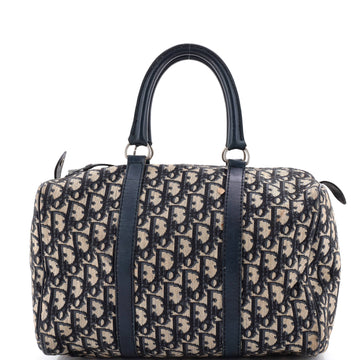 Christian Dior Vintage Trotter Boston Bag Diorissimo Canvas Medium