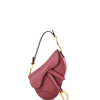 Christian Dior Saddle Handbag Leather Mini