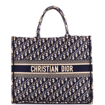 Christian Dior Book Tote Oblique Canvas Large
