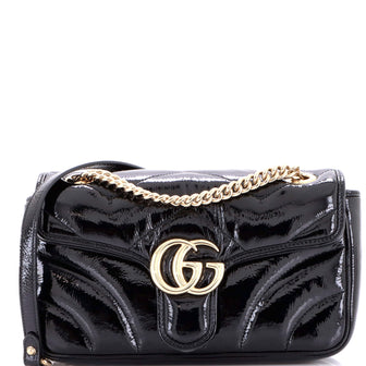 Gucci GG Marmont Shoulder Bag Patent Small