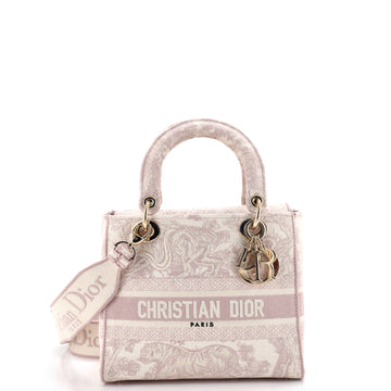 Christian Dior Lady D-Lite Bag Embroidered Canvas Medium
