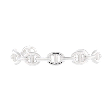 Hermes Chaine d'Ancre Enchainee Cuff Bracelet Sterling Silver Medium