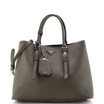 Prada Cuir Double Tote Saffiano Leather Large