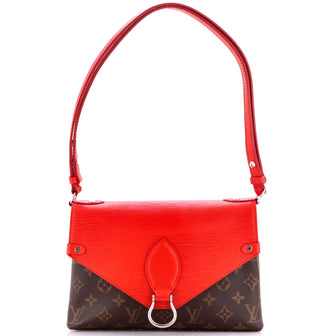 Louis Vuitton Saint Michel Handbag Monogram Canvas and Epi Leather