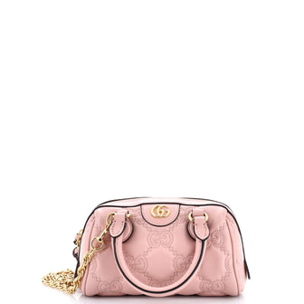 Gucci Ophidia Convertible Boston Top Handle Bag GG Matelasse Leather Mini