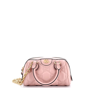 Gucci Ophidia Convertible Boston Top Handle Bag GG Matelasse Leather Mini