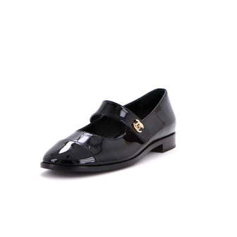 Chanel Women's CC Turnlock Mary Jane Flats Patent