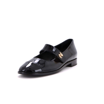 Chanel Women's CC Turnlock Mary Jane Flats Patent