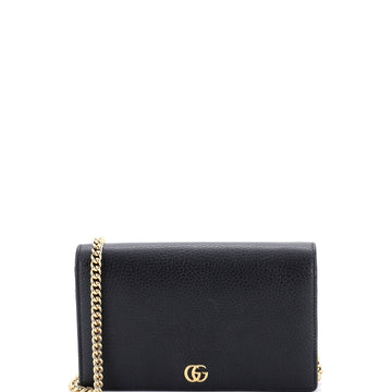 Gucci Petite GG Marmont Chain Wallet Leather Mini