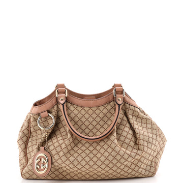 Gucci Sukey Tote Diamante Canvas with Leather Medium
