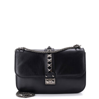 Valentino Garavani Glam Lock Shoulder Bag Leather Medium