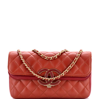 Chanel CC Chic Double Flap Bag Quilted Lambskin Small