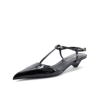 Prada Women's Logo Heel Slingback Pumps Patent