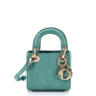 Christian Dior Lady Dior Bag Lizard Micro