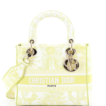 Christian Dior Lady D-Lite Bag Embroidered Canvas Medium