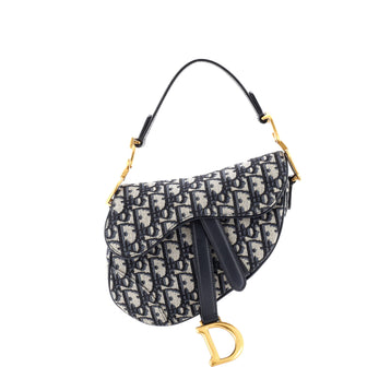 Christian Dior Saddle Handbag Oblique Canvas Mini