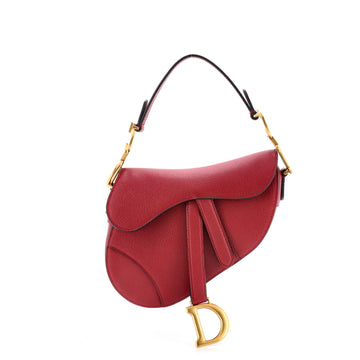 Christian Dior Saddle Handbag Leather Mini