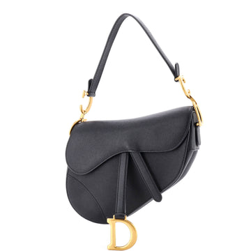 Christian Dior Saddle Handbag Leather Medium