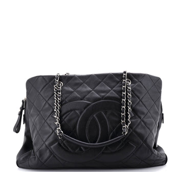 Chanel Timeless Classic Shopping Tote Quilted Caviar XL