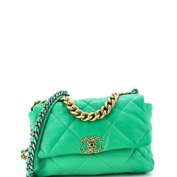 Chanel 19 Flap Bag Quilted Leather Large