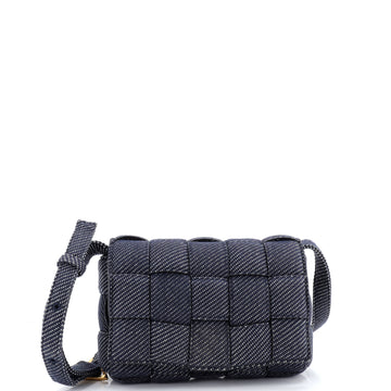 Bottega Veneta Cassette Crossbody Bag Padded Maxi Intrecciato Denim