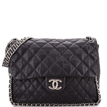 Chanel Chain Around Flap Bag Quilted Leather Maxi