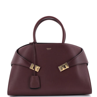 Salvatore Ferragamo Hug Top Handle Bag Leather Large