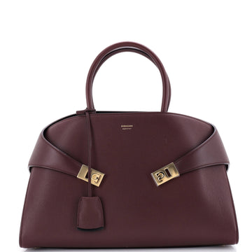 Salvatore Ferragamo Hug Top Handle Bag Leather Large