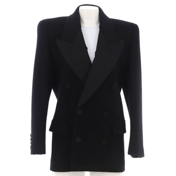 Saint Laurent Women's Double Breasted Blazer Wool