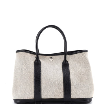 Hermes Garden Party Tote Toile and Leather 30