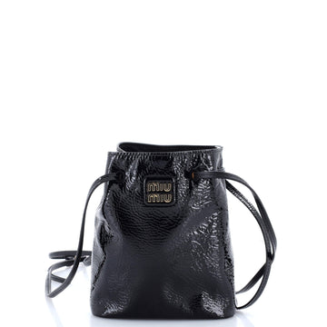 Miu Miu Aviator Bucket Bag Patent Mini