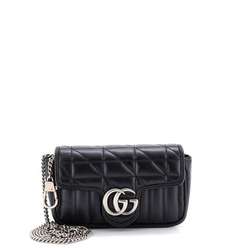 Gucci GG Marmont Flap Bag Mixed Matelasse Leather Super Mini