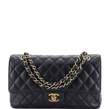 Chanel Classic Double Flap Bag Quilted Caviar Medium