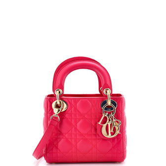 Christian Dior Lady Dior Bag Cannage Quilt Lambskin Mini