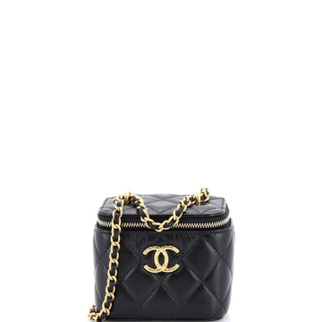 Chanel CC Dynasty Vanity Case with Chain Quilted Lambskin Mini
