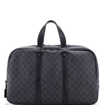 Gucci Zip Weekender Tote GG Coated Canvas Large