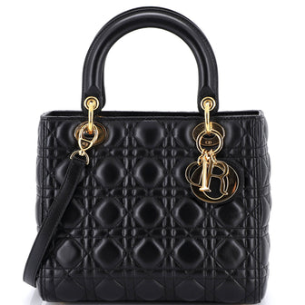 Christian Dior Lady Dior Bag Cannage Quilt Lambskin Medium