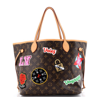 Louis Vuitton Neverfull NM Tote Limited Edition Patches Monogram Canvas MM