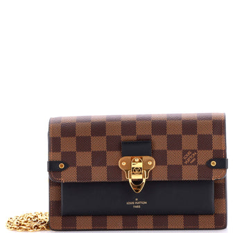Louis Vuitton Vavin Chain Wallet NM Damier with Leather