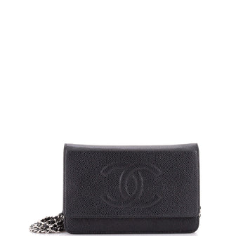 Chanel Timeless Wallet on Chain Caviar