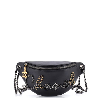 Chanel Chain Signe Waist Bag Calfskin