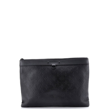 Louis Vuitton Discovery Pochette Monogram Shadow Leather GM