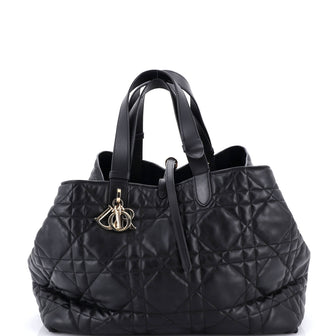 Christian Dior Toujours Tote Bag Macrocannage Quilt Calfskin Large