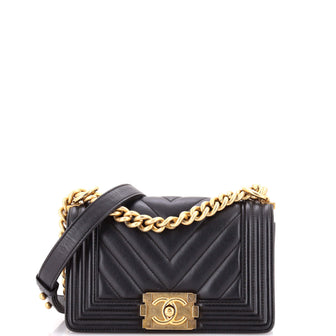 Chanel Boy Flap Bag Chevron Lambskin Small