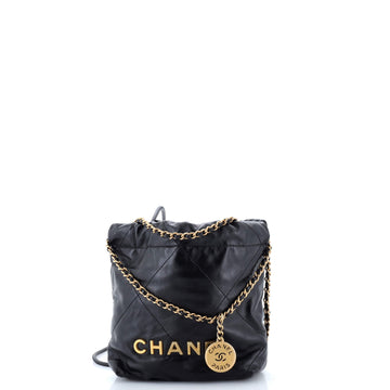 Chanel 22 Chain Hobo Quilted Calfskin Mini