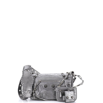 Balenciaga Le Cagole Giant Studs Full Flap Bag Leather XS