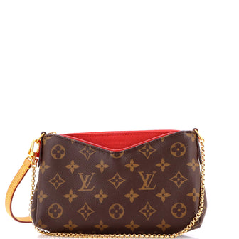 Louis Vuitton Pallas Clutch Monogram Canvas with Leather